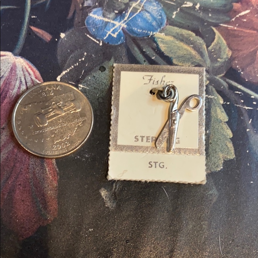 Darling Fisher Silver ‘Scissors’ Charm NWT